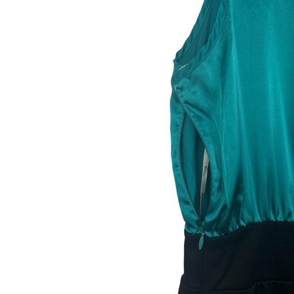 Forever 21 XXI Teal Black Colorblock Shirt Length Mini Dress NWT Small - Picture 7 of 9